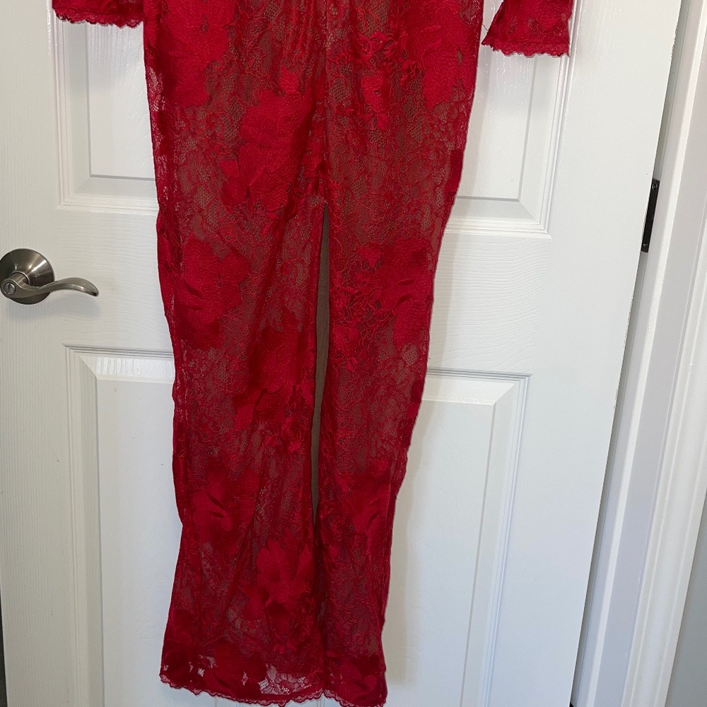 SOLD House of CB Lucienne Red Lace Embroidered Maxi Dress - Limited Edition - Picture 13 of 13